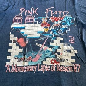 Vintage 1987 Pink Floyd Single Stitch Momentary lapse of Reason Tour Concert Tee